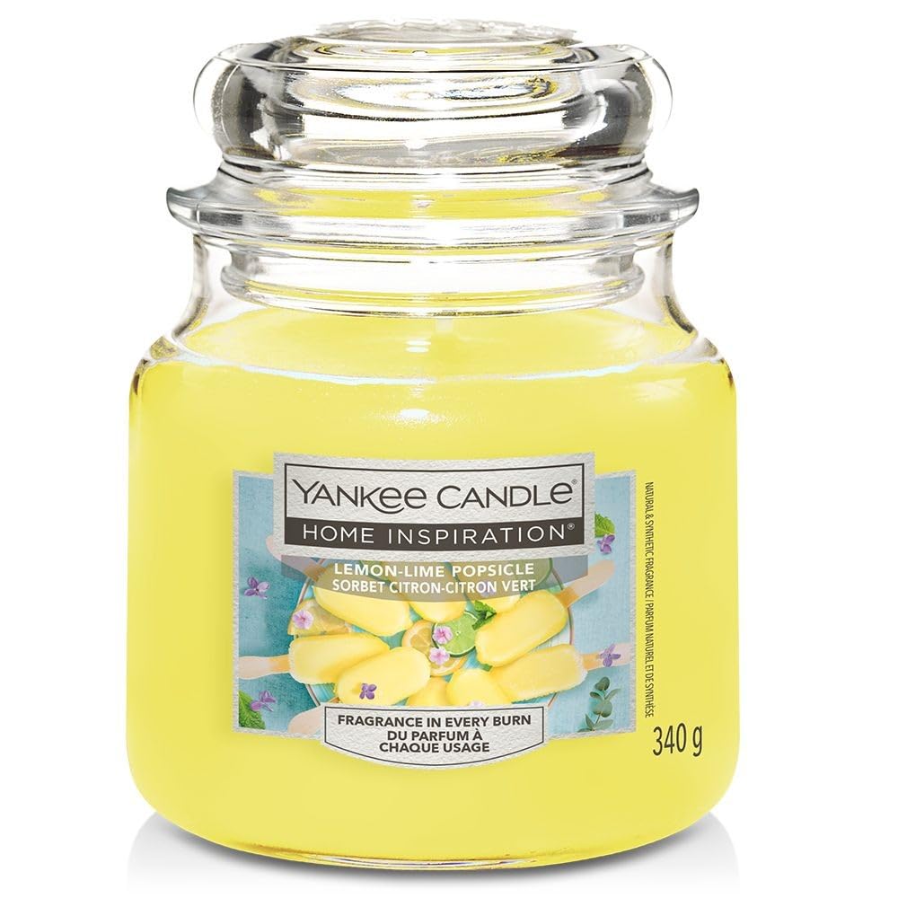 Yankee Candle Home Inspiration Lemon Lime Popsicle Scented Candle, 340g [Energy Class A]