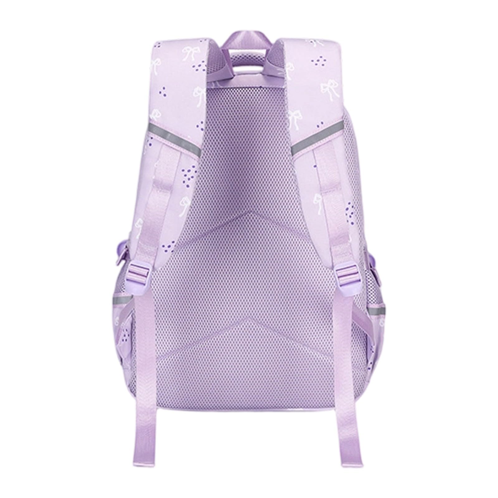 Generico Set Zaino Ragazza 3 Pezzi, Zaino Fiocco Stampato Casual | Zainetto studentesca con fantasia fiocco elegante, leggero e pratico per scuola, università e uso quotidiano