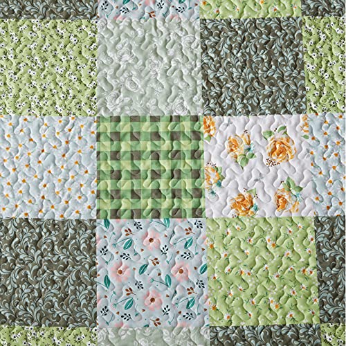 Sunstyle Home Quilt Set King Size, Lightweight Microfiber Soft Coverlet Reversible Quilted Pattern Summer Quilt Bedspreads Comforter Set For All Season, 3 Piece Includes 1 Quilt + 2 Shams #TOP6