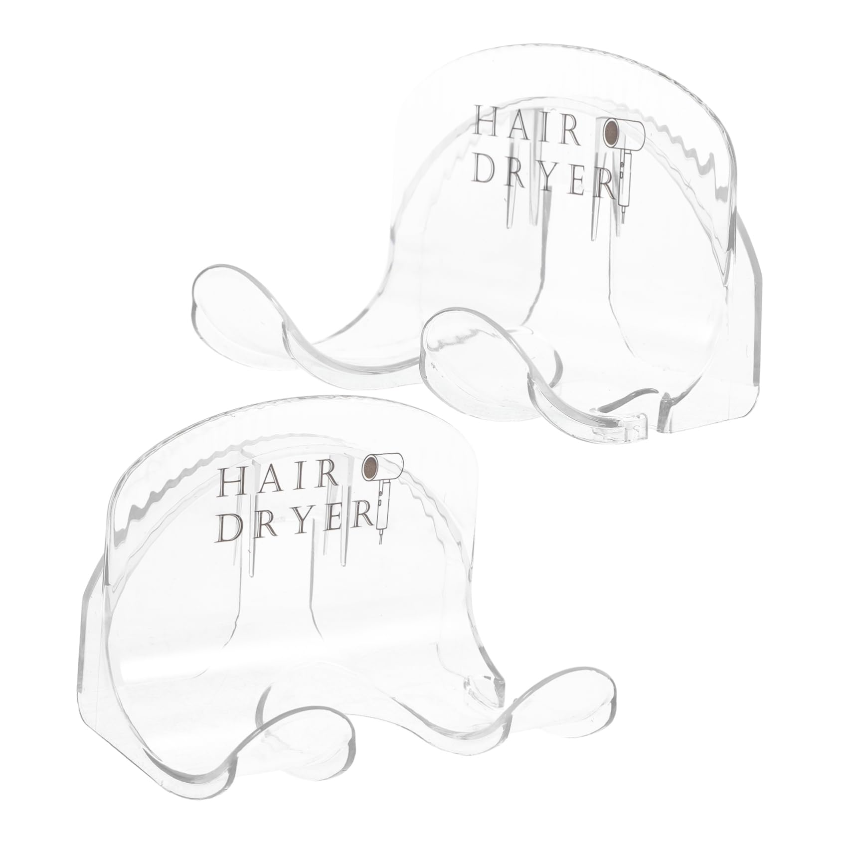 Ciieeo Bathroom Hair Dryer Organizer 2pcs Wall Mount Hair Dryer Holder No Punching for Home Sal