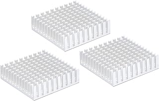 MECCANIXITY 3Pcs 40x40x11mm Heatsink Aluminum Radiator Heat Sink Cooling with Fixed Sticker for Chip CPU, Power Transistor, FET, IC, Power Amplifier,White