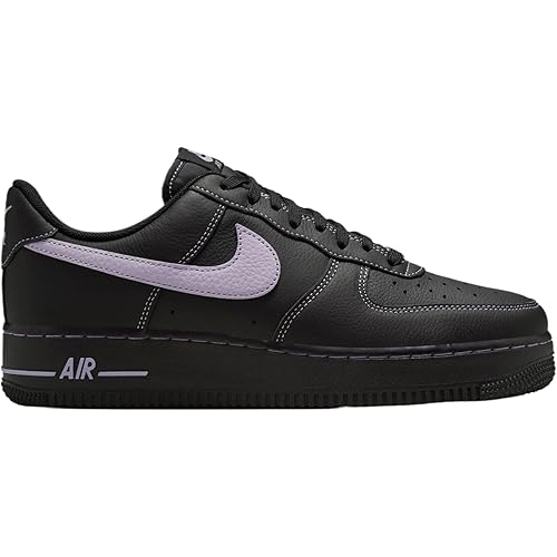 Nike Air Force 1 '07 LV8 Mens Lifestyle Shoes (Black/Hydrangeas) (HQ2037-001, Black/Purple)