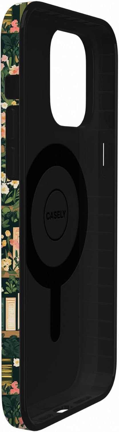 Casely iPhone 14 Pro Max Case | Book Nook | Floral Library | Compatible with MagSafe | Classic Ultra Thin Design