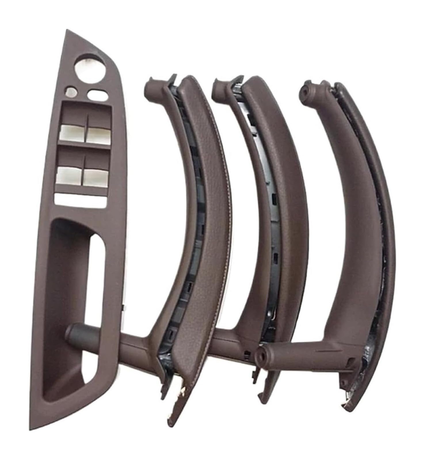 FANGZIQF Inner Door Pull Handles for BMW X5 X6 E70 E71 2007-2014 Interior Door 7PCS Set LHD RHD Window Switch Panel Pull Handle(Moka,LHD)
