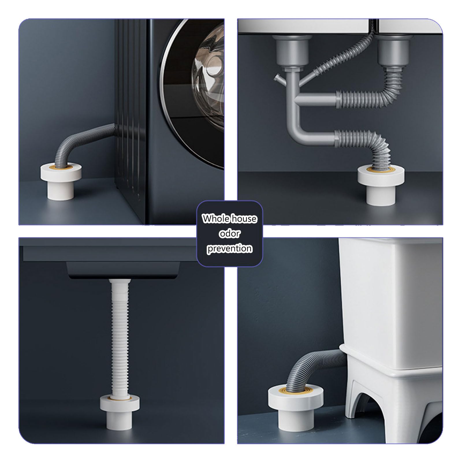 Bathroom Drain Dishwasher Drain Pipe Plug Drain Solution & Rubber Deodorants Seal Plug Simple Installation