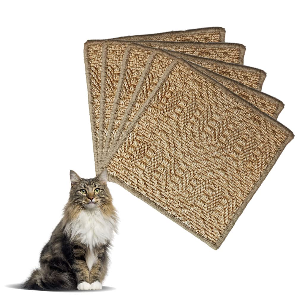 Mats Avenue® Multi Use Sisal Cat Scratch Pad/Cat Scratcher Hand Made Honey Color 30X30 cm Small Set of 5 (B0BJLV38RM) Amazon Price History, Amazon Price Tracker