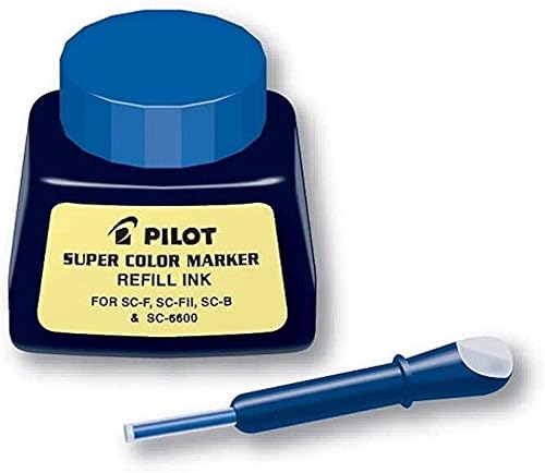 PILOT tinta de recambio para marcador permanente tinta azul botella de 1 onza con cuentagotas 43600