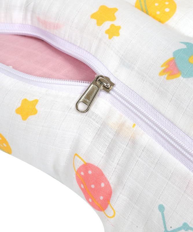 Image of VoiDrop 100% Muslin Baby Sleeping Bag 3 in1 Comfortable for Baby Carry Bag 0-6 Month Sleeping Bag (Pink)