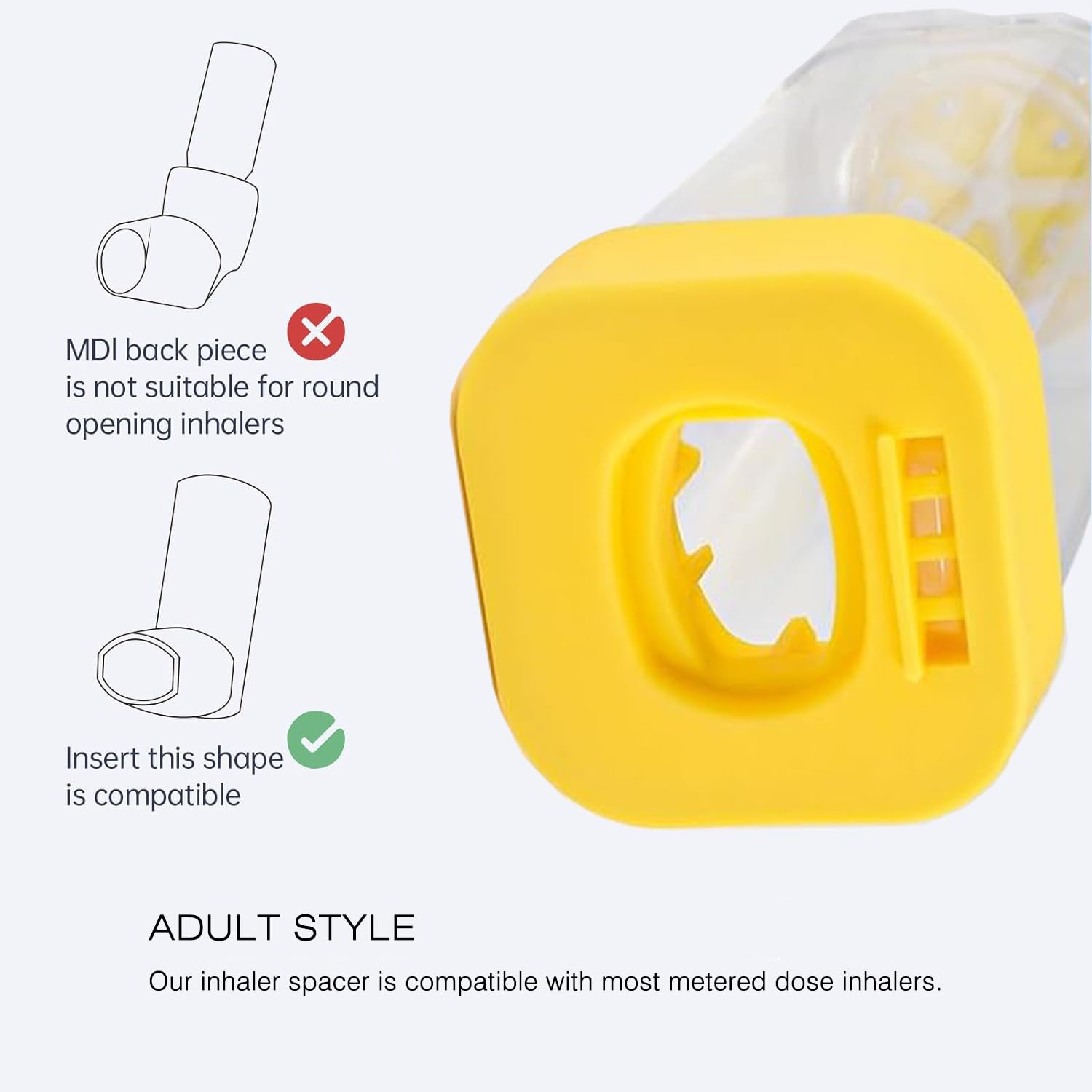 Nessi OTC Spacer Soft Silicone Spacers for Adults and Kids (Adult-Yellow)