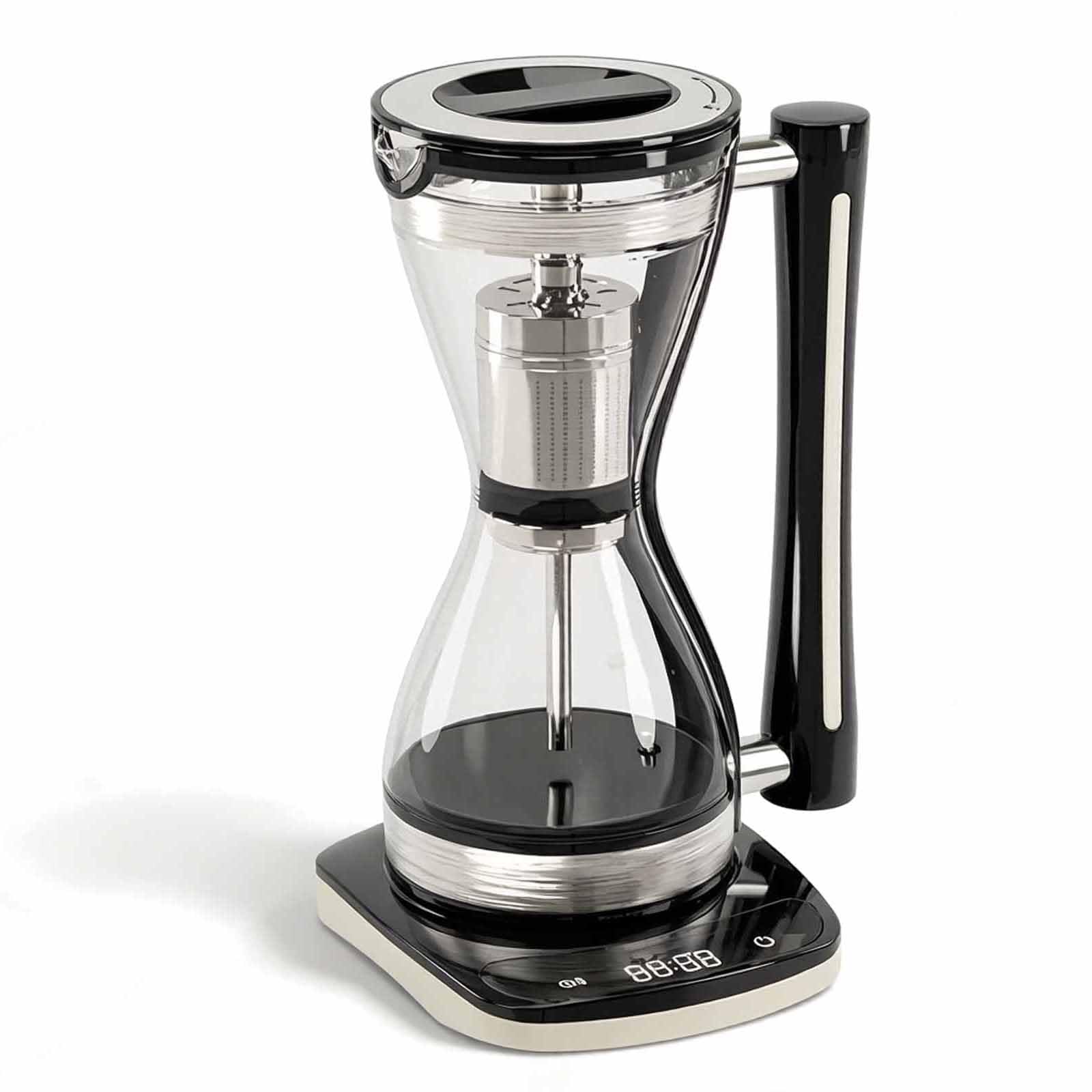 MRJYK Syphon Vacuum Coffee Maker, 240ml Glass Electric Siphon Pot, 3 Adjustable Gears, 30 Minute Keep Warm,power Failure Protection, Stainless Steel Filter, For Home, Coffee Store, Outdoor