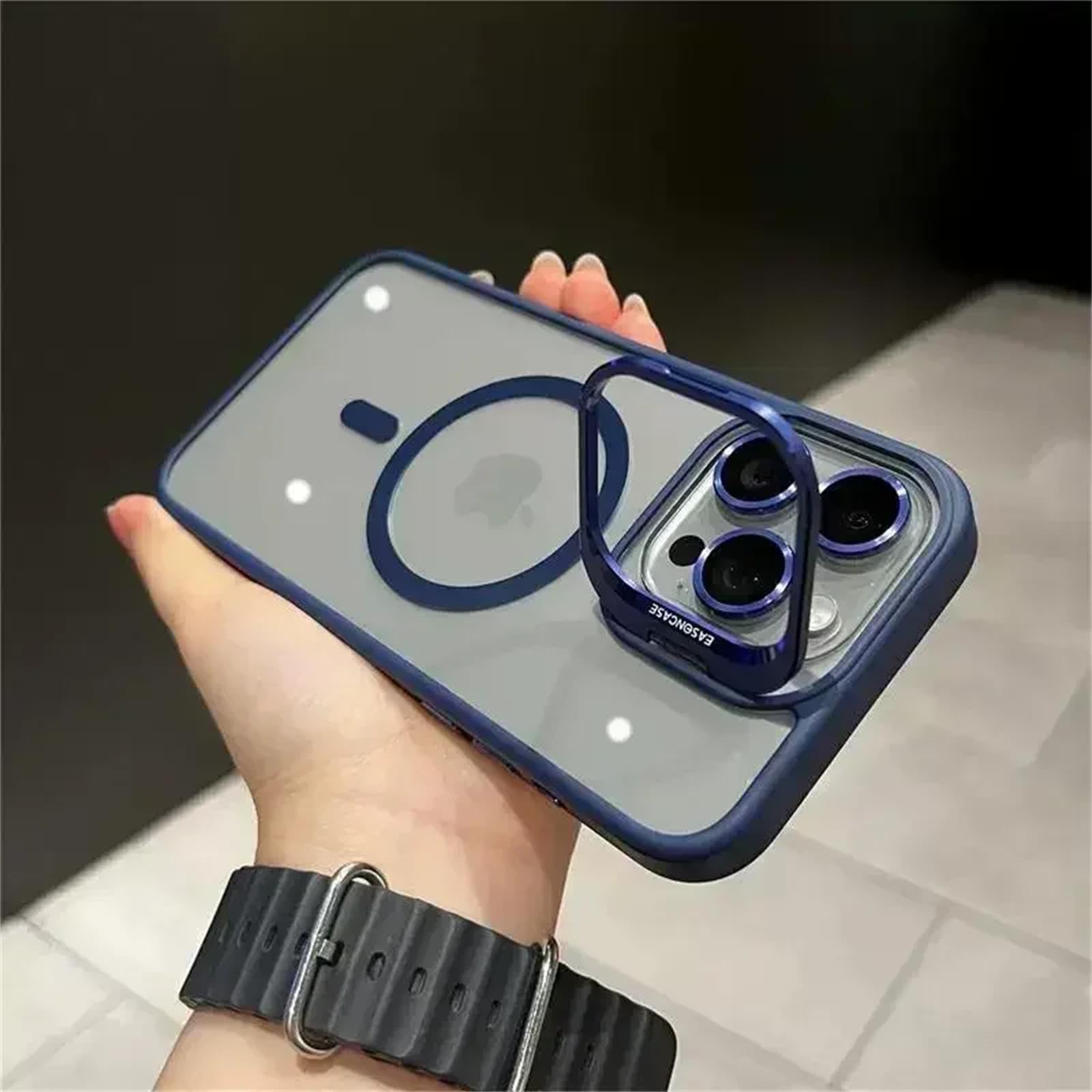 Étui de protection d'objectif magnétique iPhone 13 antichoc bleu - 8