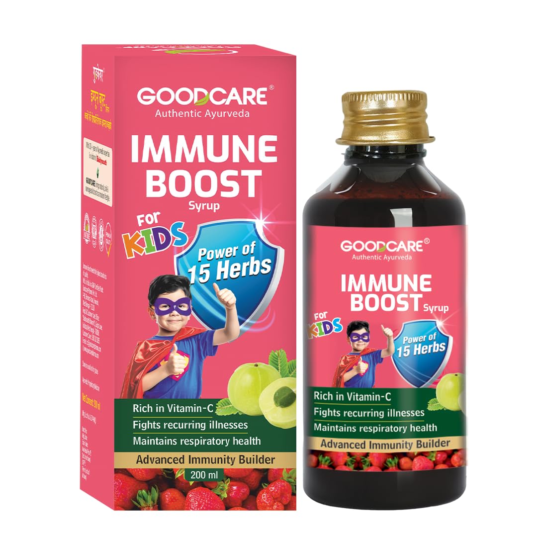 Goodcare Immune Boost Syrup For Kids-200 ML | For Immunity & Strength| Ayurvedic Medicine for Kid| Promotes Growth and Immunity |With 15 Immune-boosting Herbs-image-47