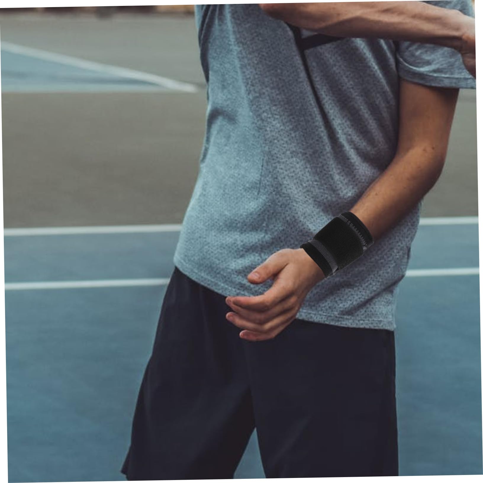 Beavorty Nylon Wrist Support Brace Pressure Relief Sweat Absorbent Sturdy Wrist Bands for Weightlifting Xl Size