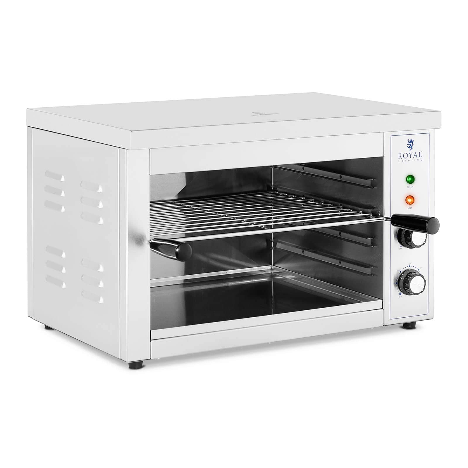 Royal Catering Horno Salamandra Tostador RCPES-380 3000 W 50-300 °C Acero inoxidable