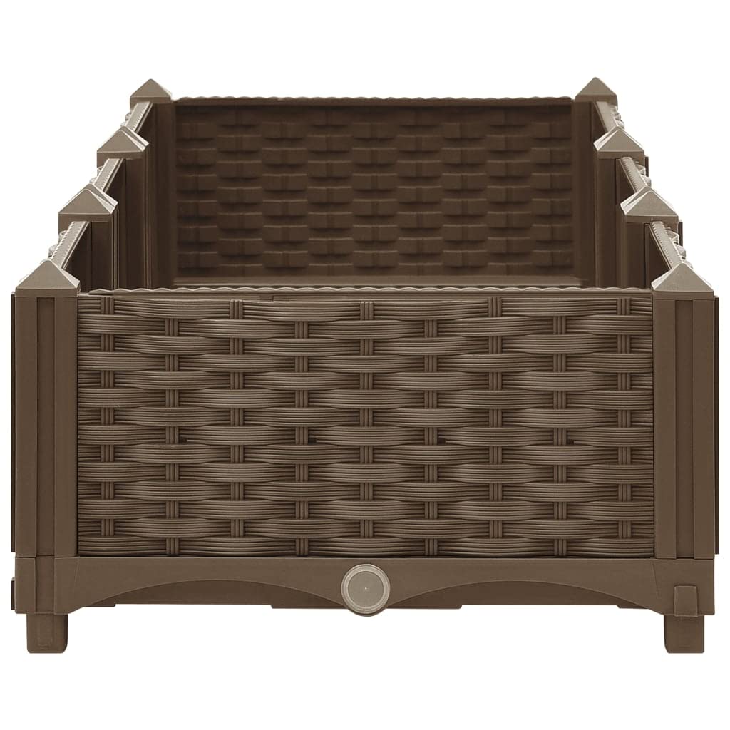 Fioriera Rialzata 120x40x23 cm in Polipropilene,Cassetta da Giardino Alta in Polipropilene Perfetta per il Tuo Balcone, Cortile o Orto Domestico Vasi e accessori per piante