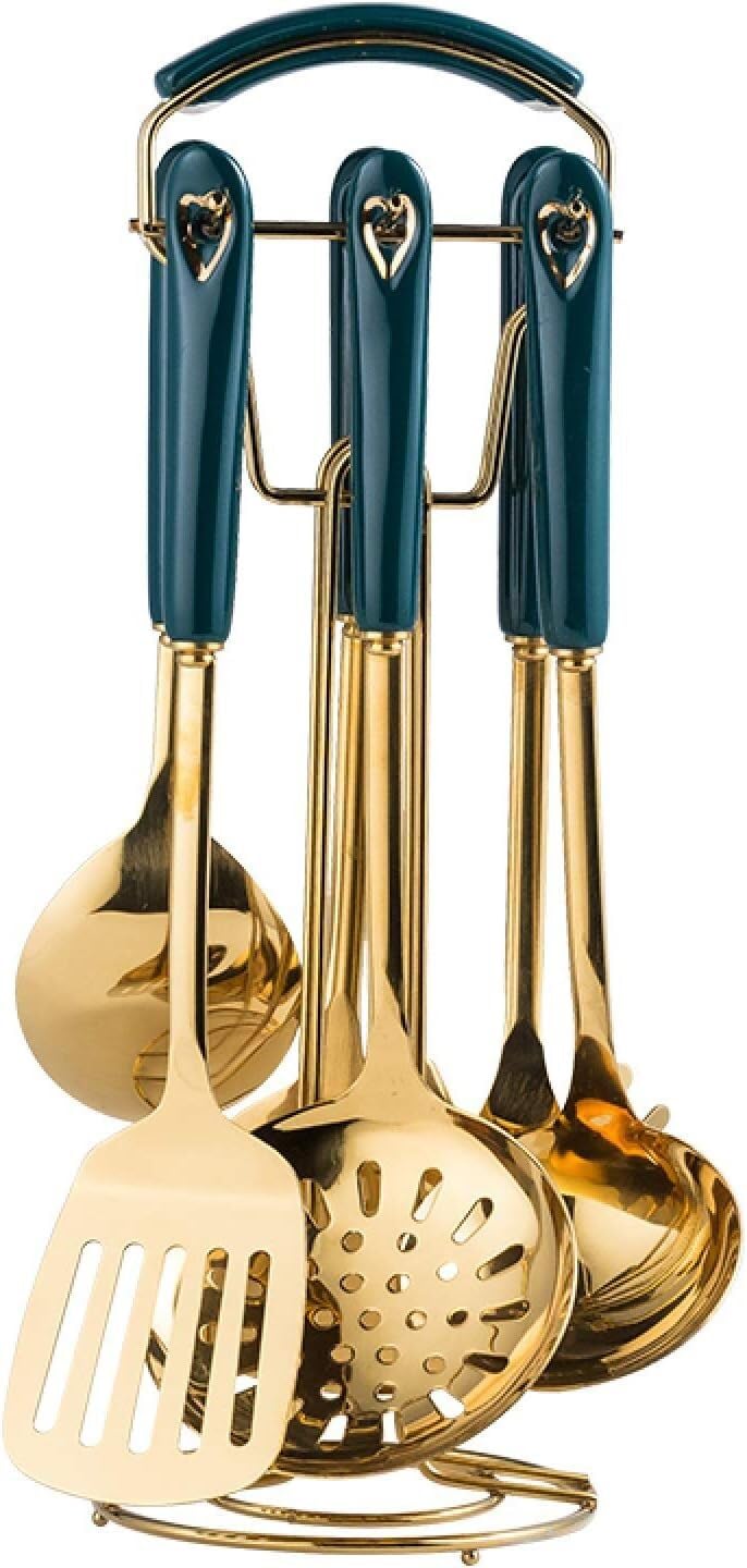 Set di Utensili da Cucina, Set di Utensili da Cucina 7 Pezzi di Pentole Utensili da Cucina in Acciaio Inossidabile Utensili da Cucina