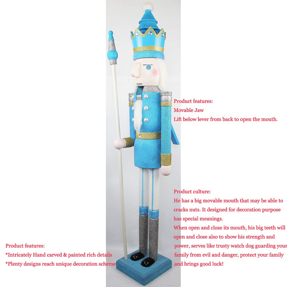 YRK CDL 4 piedi/120 cm/1,2 m di altezza, grande, gigante, in legno di Natale, schiaccianoci e soldato, decorazione per bambola/eventi vetrina, feste di nozze, decorazione per la casa e commerciale