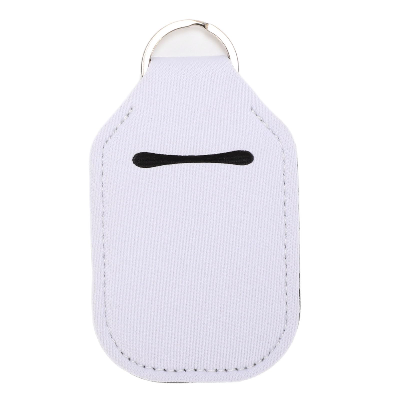Juego de 50 Portabotellas de Viaje Vacías, Kit de Botella de Viaje Reutilizable de 30 Ml con Tapa Abatible y Ganchos para Llavero para Loción Desinfectante de Manos, Artíc (Blanco)