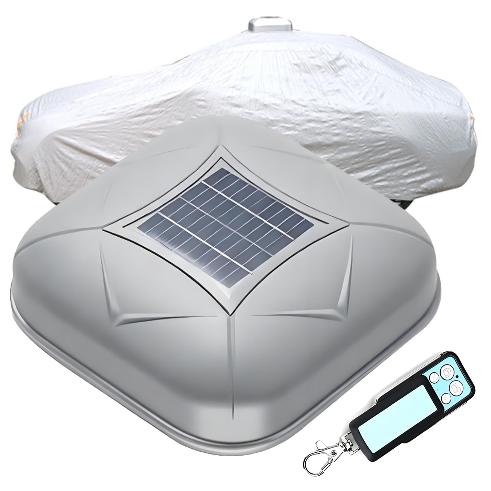Funda para Coche Totalmente automática con Carga Solar para Uso Interior y Exterior, protección contra el Sol y la Intemperie, Funda retráctil eléctrica con Control Remoto Inteligente D-YM