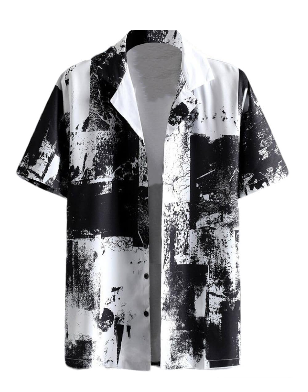 LAMBOOMen Stylish Fashion Lycra Printed Floral Design Cut Away Collar Casual Shirt