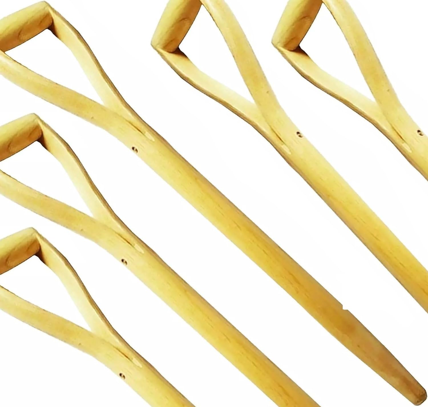 Equip247uk Light Brown 5 Pack 28” Split Yd Toon Wood Tapered Hardwood D Handle | 28 Inch 71Cm Toon Wood Handle With Yd Handle Grip | Spare Replacement For Garden Fork Spade Shovel