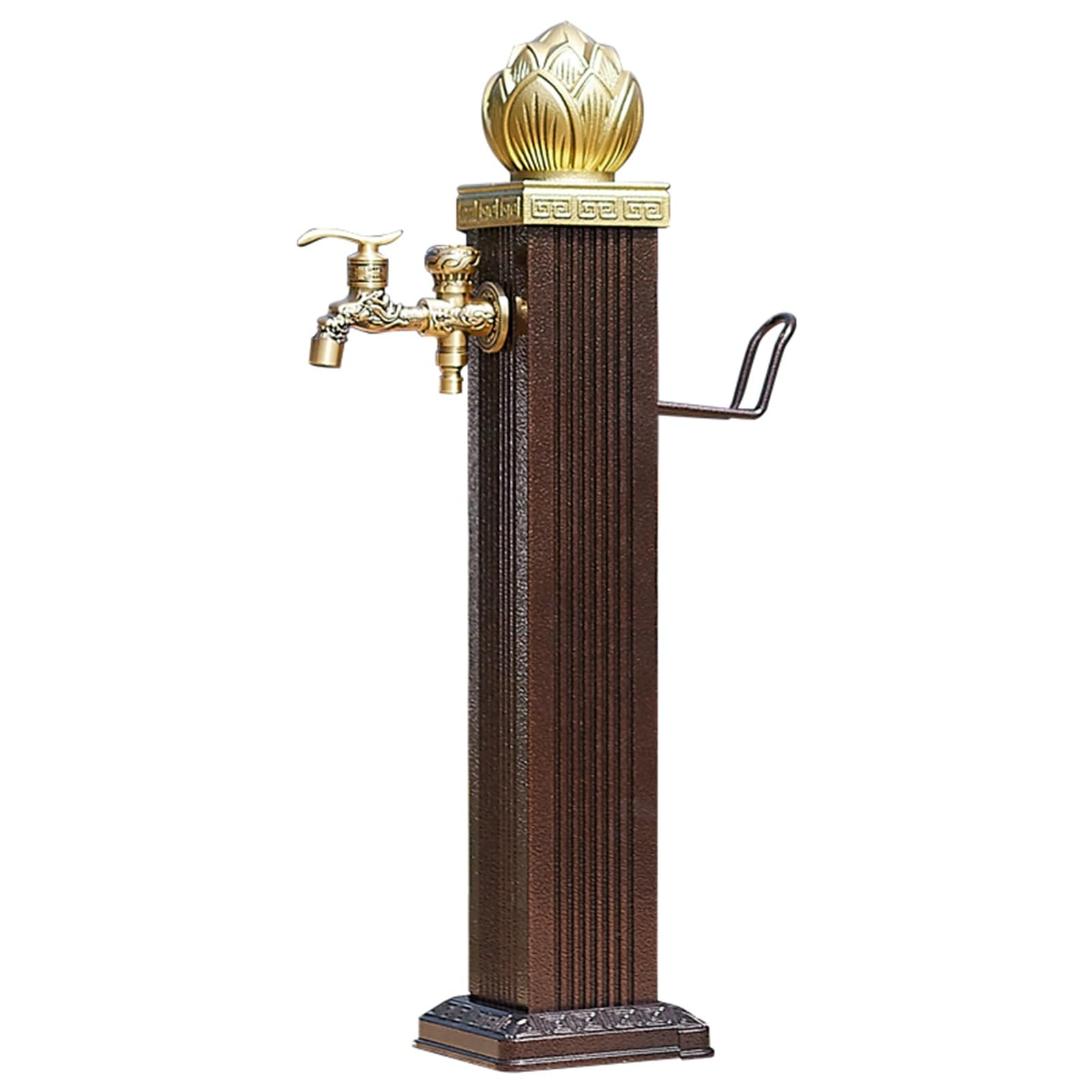SDCFFC Vertical Square Garden Water Column with Freeze Proof Faucet Outdoor Irrigation Hydrant Dispenser