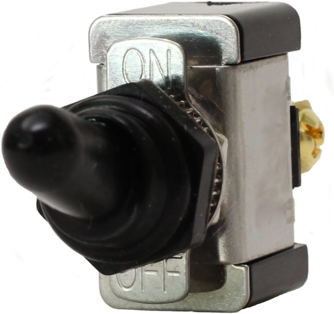 Fastronix SPST ON-Off Heavy Duty 20 Amp AC/DC Toggle Switch with Weatherproof Neoprene Boot