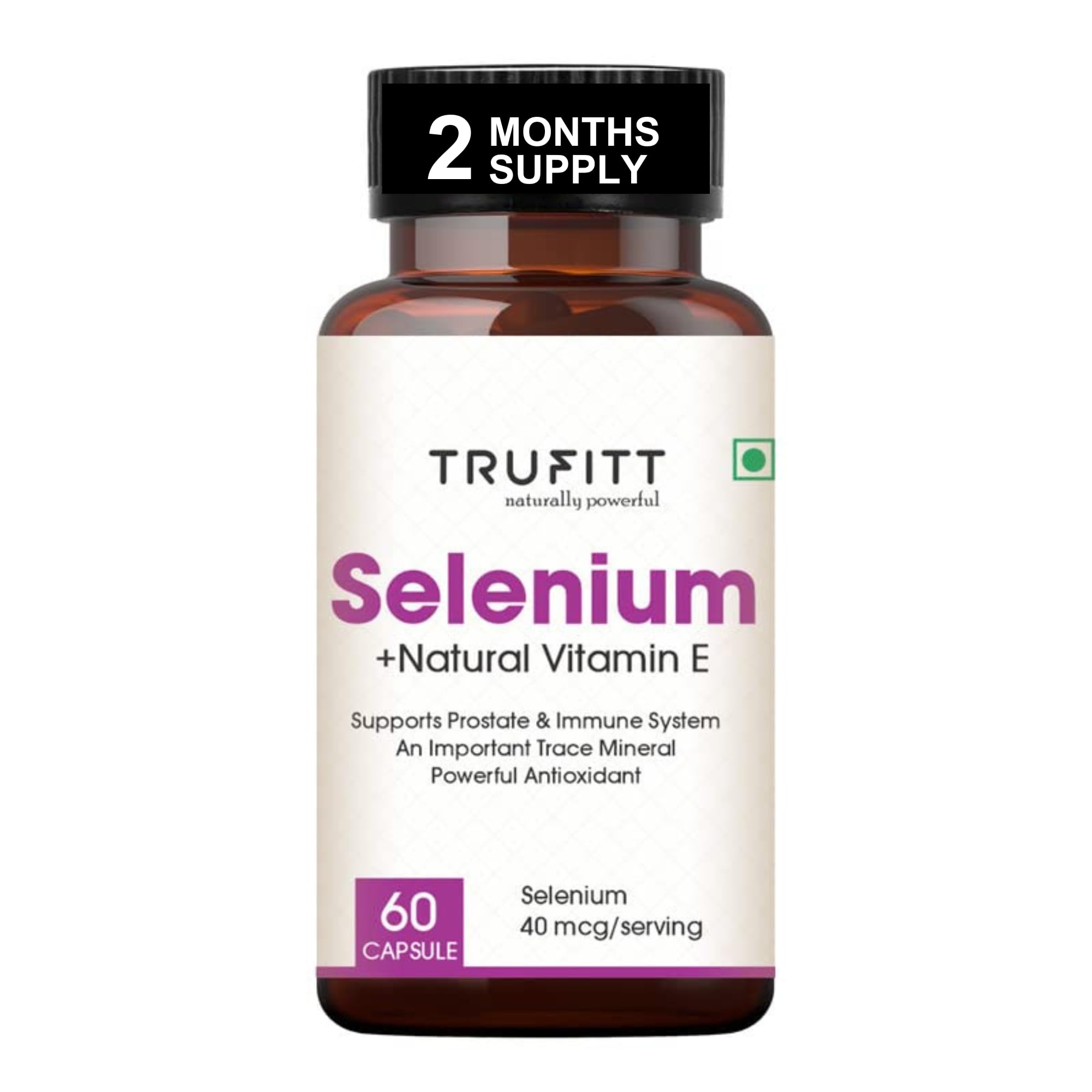 Selenium Capsules 40Mcg + Vitamin E 10Mg, With Green Tea Extract- Optimal Health, Antioxidant Supplement With Superior Absorption (60 Capsules)-image-43