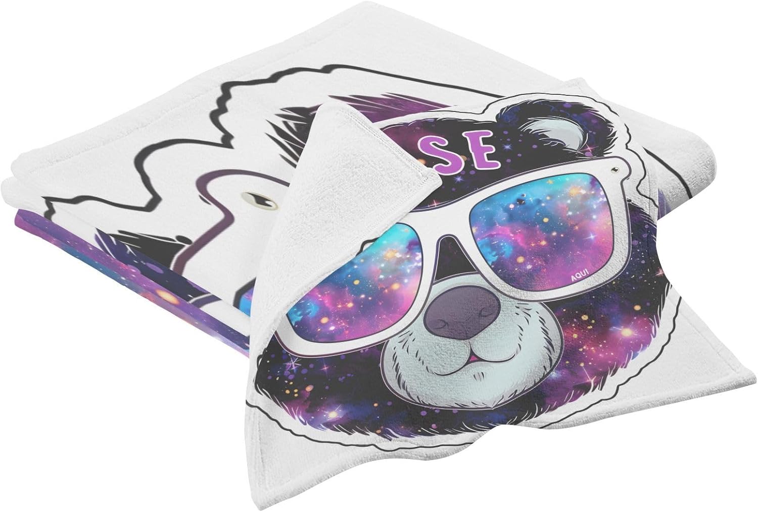 Hand Towels Premium Soft and Highly Absorbent Bear Cartoon 2 Pcs Towels for Bathroom Set 100% Cotton Decorative Face Towels