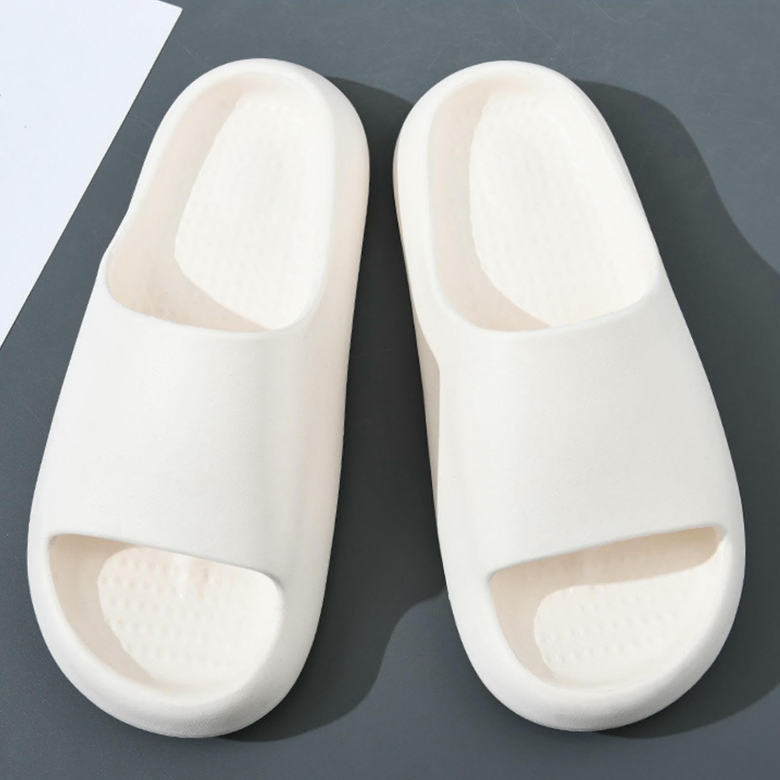 Claquette Hommes Eva Couple Pantoufles Non Glissées Épaissies D'extérieur Usure des Tongs Intérieurs D'été Sandales De Merde Merde-blanc-44-45