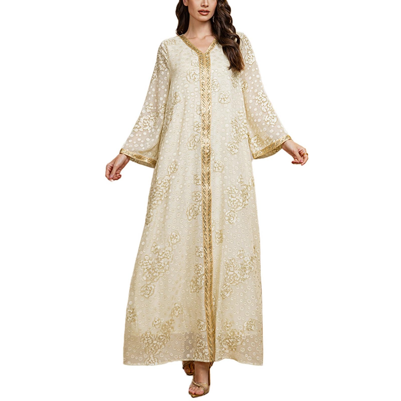 Robe longue brodée à ouverture devant pour un ajustement parfait en soirée - 8