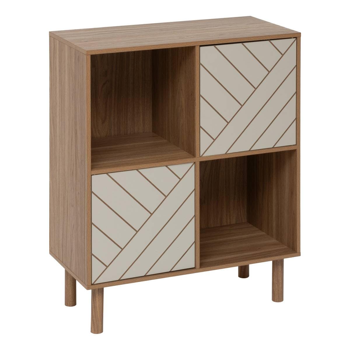 5 five simply smart 5five - etagère 4 Cases mix'n'Match Bois et Motif rayé