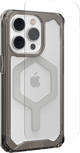 URBAN ARMOR GEAR UAG - Funda para iPhone 14 Pro de 6.1 pulgadas, color gris ceniza, compatible con funda protectora MagSafe y protector de pantalla