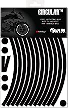 VFLUO - Kit Bandes Stickers Jantes Moto Rétro Réfléchissantes, Autocollants pour 1 Roue, 3M Technology™ - Haute visibilité latérale - Discret et Design - Pose facilitée