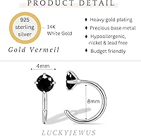 Vista 3 de Aretes pequeños de plata de ley 925 para mujer