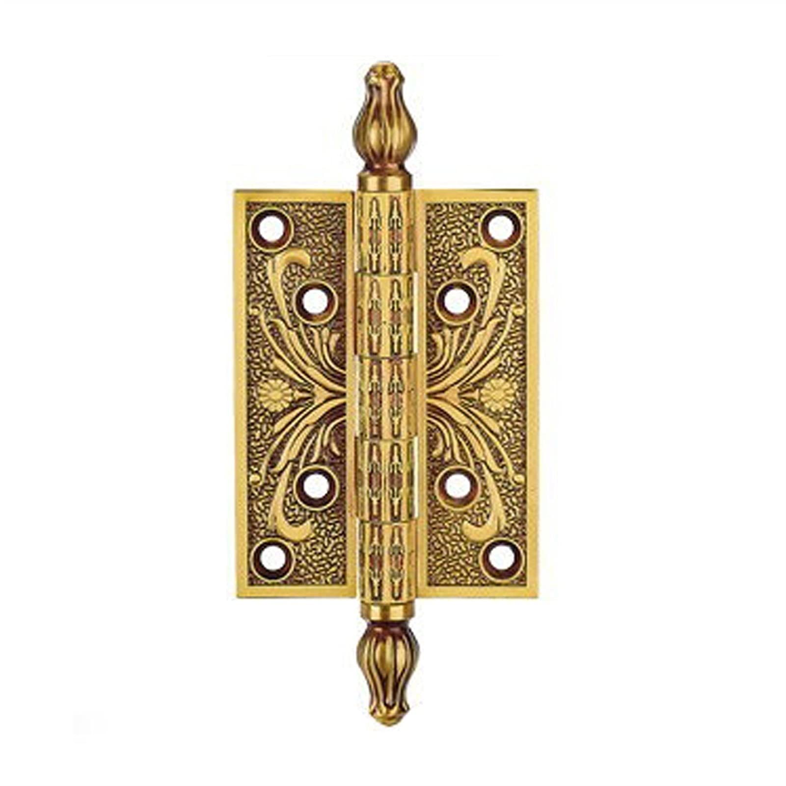 Shundeed One Color European Style Carved Door Hinge, Pure Copper Silent Bearing Door Hinge, Used For Bedroom Door, Bathroom Door, Etc.(5Inch)