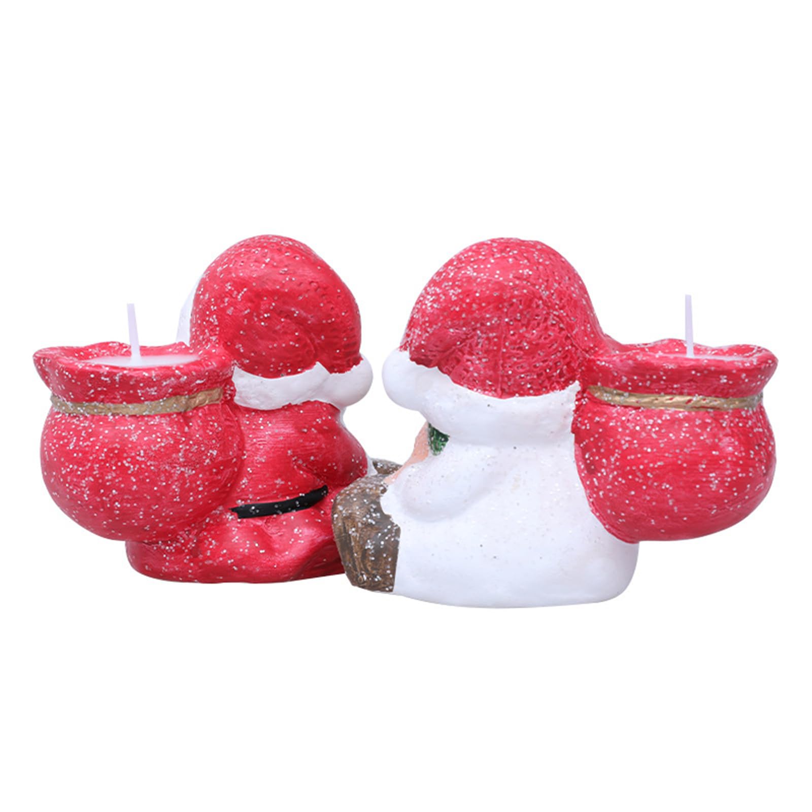 Shntig Santa And Snowman Ceramic Ornaments Set With Christmas Tabletop Decor For Home Festive Snowman Santa With Decoration