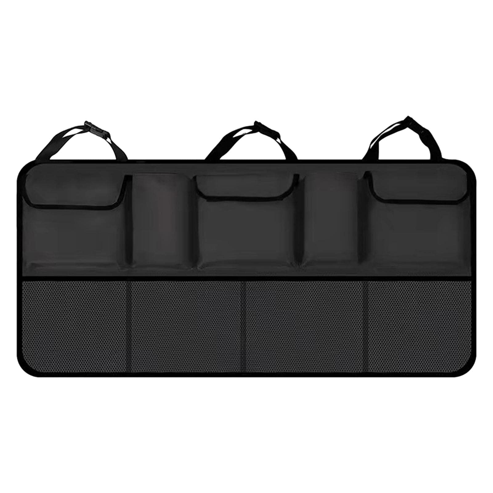 KASTWAVE Car Boot Organiser Super Capacity Car Organiser,Hanging Car, SUVBackseat Foldable Car Saving Space Organizer, Equipped With Car Boot Tidy Storage Bag, Space Saving Exper,Black