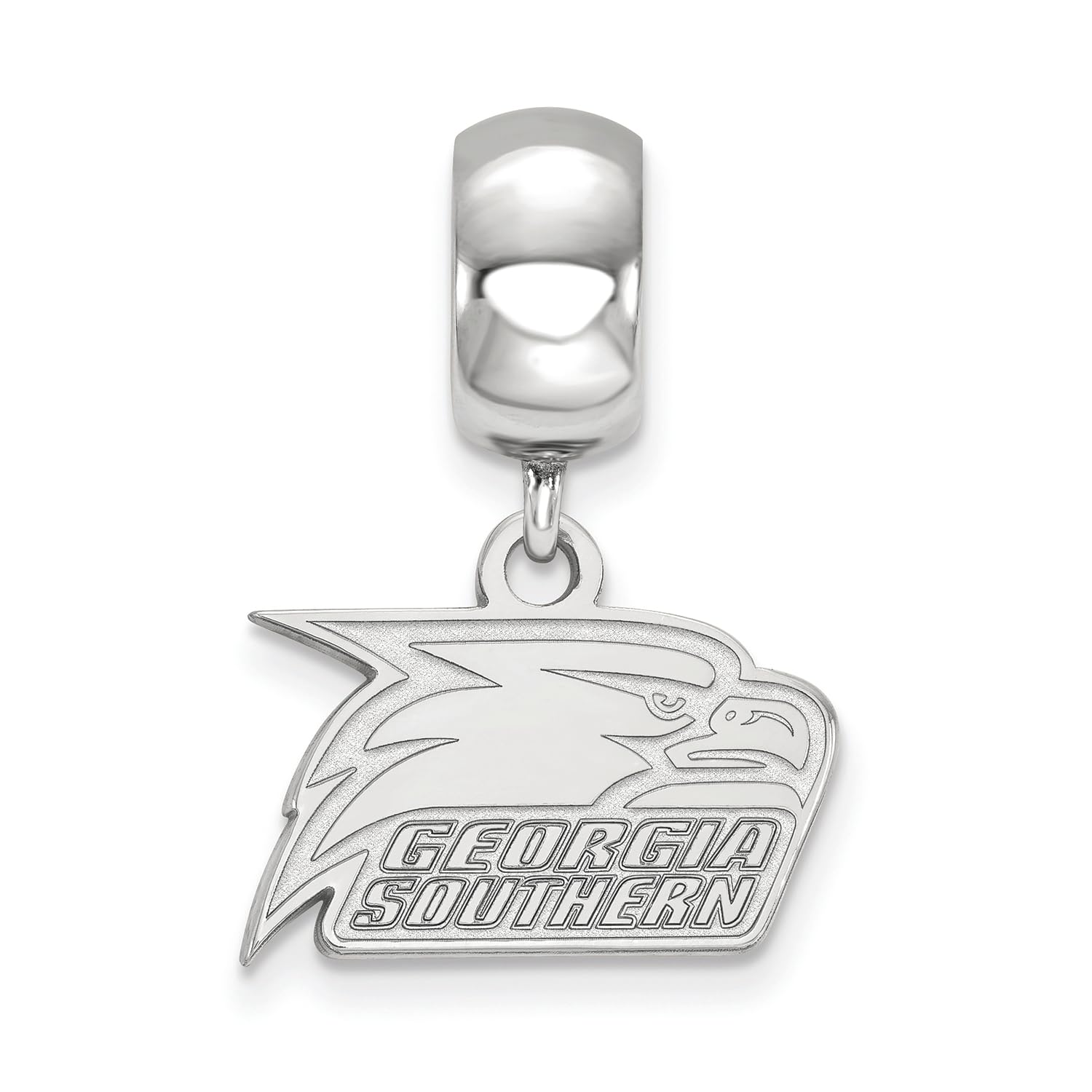 Georgia Southern Extra Small (3/8 Inch) Bead Dangle Charm (Sterling Sliver)