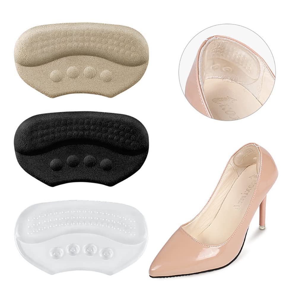 3 paia di cuscinetti per tallone, inserti per scarpe sciolte, autoadesivi, protezioni per tallone, per alleviare il dolore al tallone