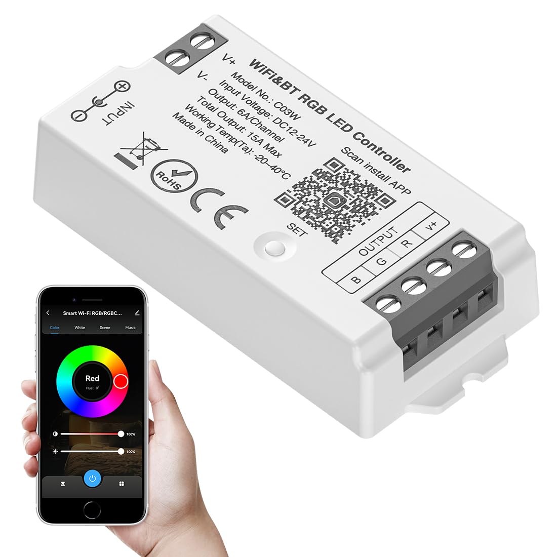 SEZO WS2811 RGB IC LED Streifen 5M 60LEDs/M DC12V 100 Pixels
