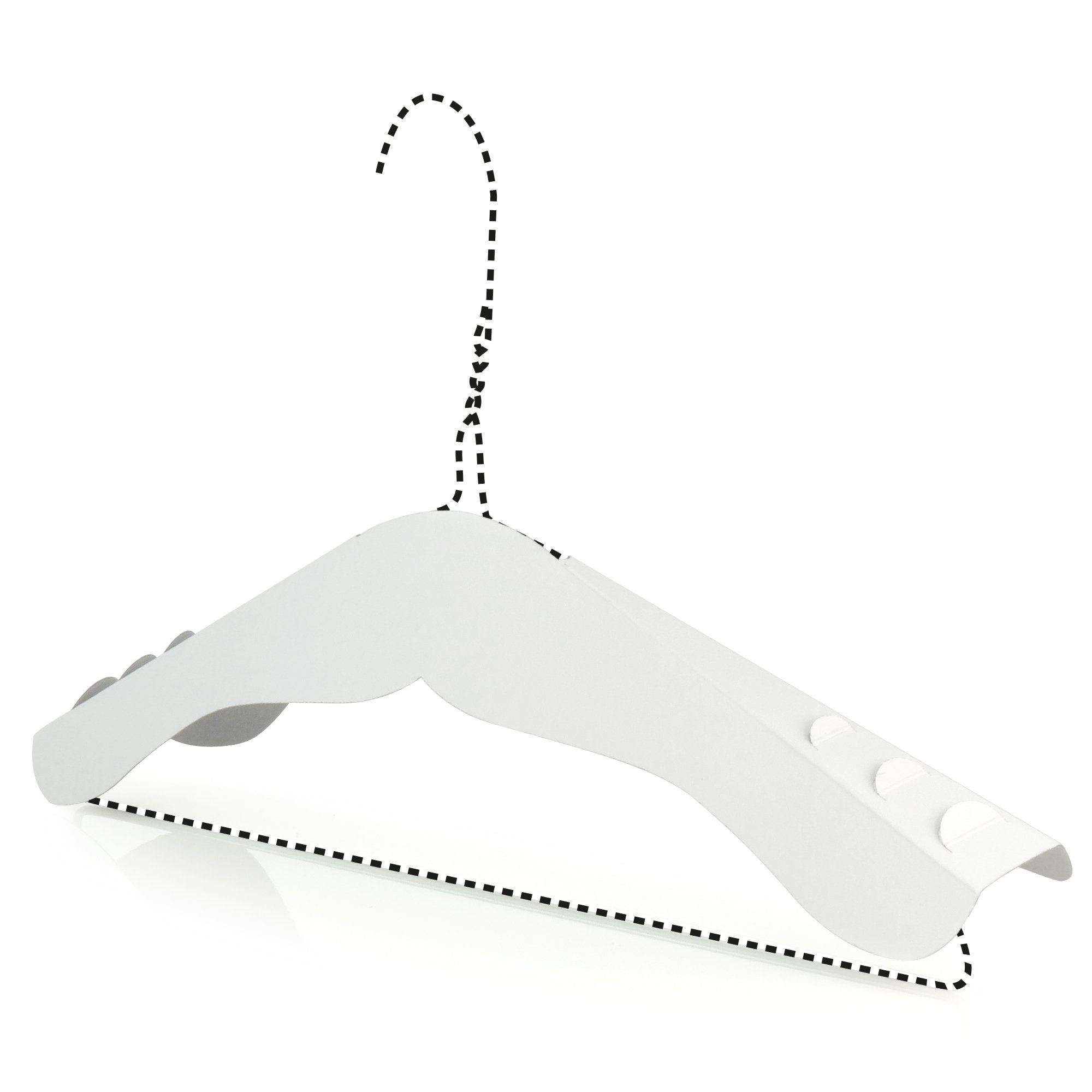 Hangerworld Pack of 50 Shoulder Guards for Metal Coat Hangers-for Better Presentation of Garment, White