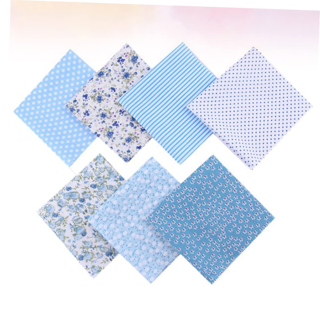 Kwadraty z tkaniny bawełnianej ， Materiał do szycia patchworku, tkanina do szycia, 6 opakowań zestawu do patchworku, materiał do szycia DIY