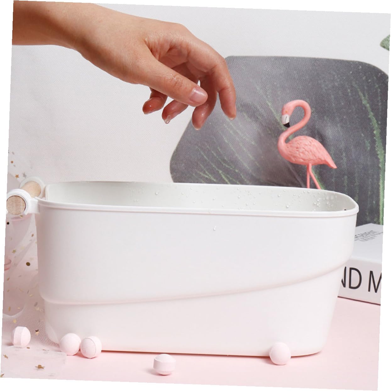 FOMIYES Ciotola per Ammollo Unghie Bianca Manicure Professionale per Cura Mani Design Semplice e Pratico per Centri Estetici e Uso Domestico Accessorio Essenziale per Nail Art