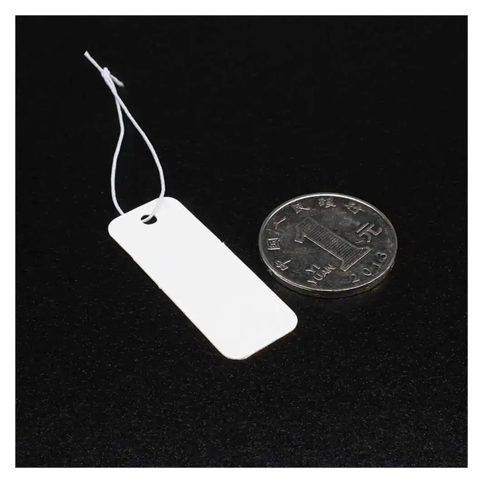 Preisschilder mit Schnur, 500 Stück, 4 x 2 cm, Papier-Preiskarten, Schnur, Etiketten, Blanko-Etikett, Schmuck, Display-Karte, Paket, Hängeetikett für Display-Preis