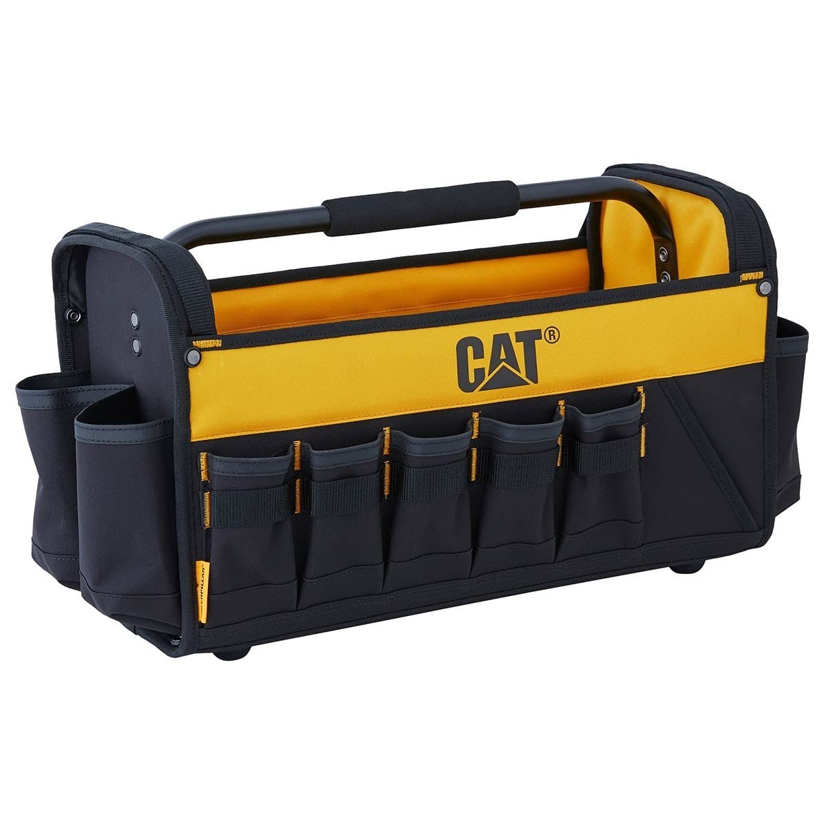 CATERPILLAR - Bolsa de herramientas 12L poliéster/PVC 1 bolsillo interior 16 bolsillos exteriores