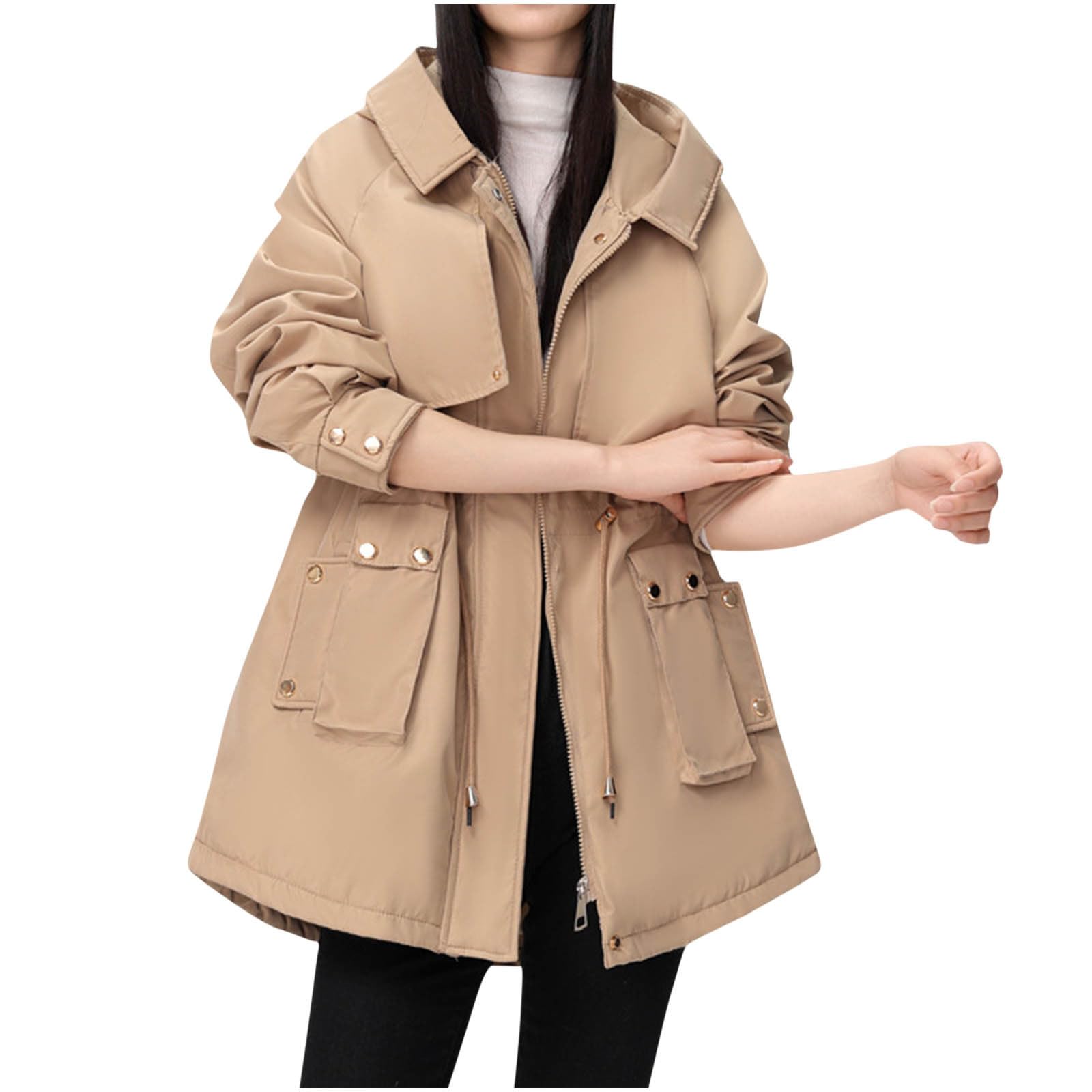 Piumino Da Donna Leggero Senza Cappuccio Piumino Lungo con Cappuccio Ripiegabile Piumini Invernale Donna Corto Piumini Leggeri Corti Giubbotti Invernali Cappotto Imbottito Trapuntato Taglie Forti