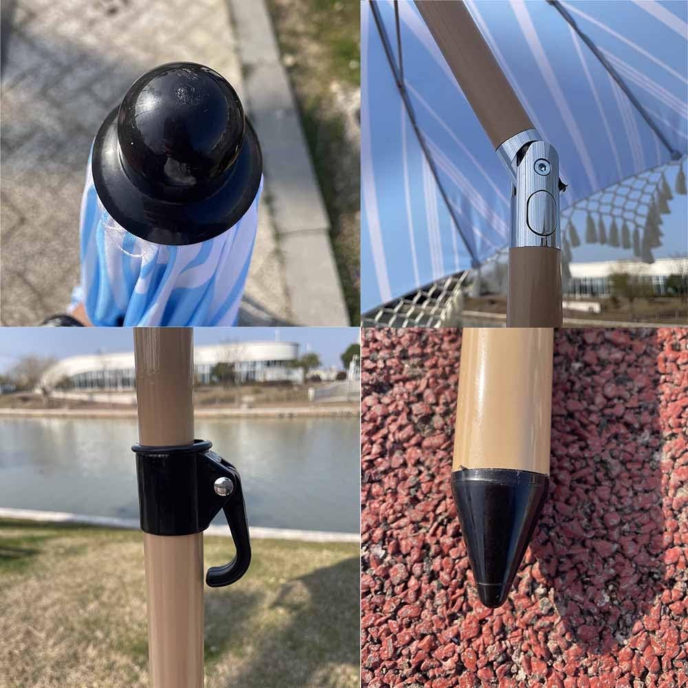 200 cm, odchylany parasol ogrodowy, w stylu boho, na plażę, taras, z frędzlami, przenośny, z torbą do przenoszenia, na balkon, basen, plażę, ochrona przed słońcem