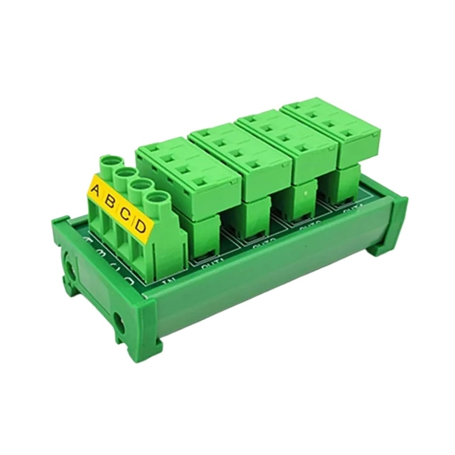 1pc DIN Rail Installation 30A / 300V 6x4 Position Screw Connector Breakout Board Pluggable Terminal Block Distribution Module