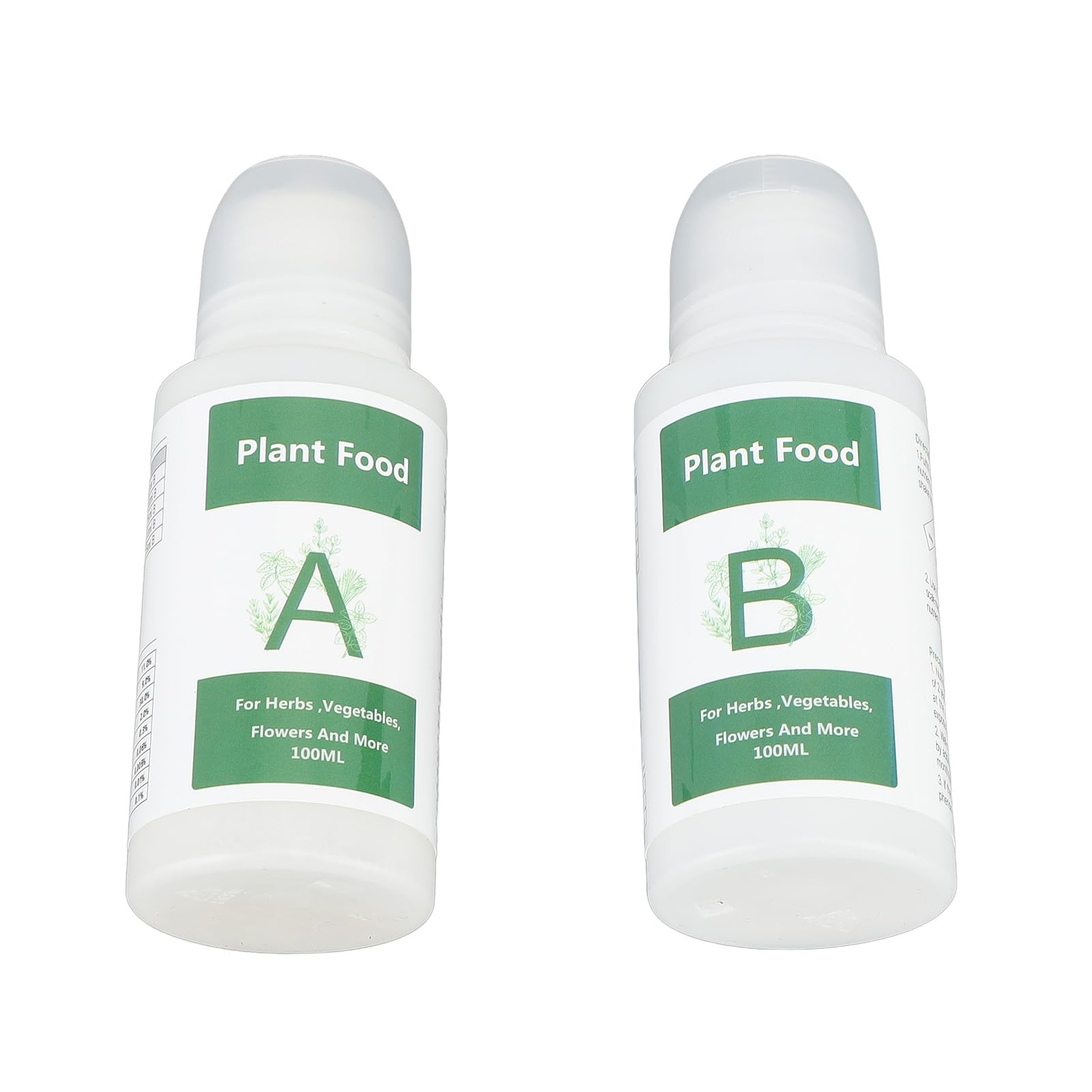 Zerodis Juego de 3 Alimentos para Plantas Hidropónicas, A&B, Alimento para Plantas de Interior para Hidropónico y Plantas de Interior en Macetas, Kit de Vainas de Semillas, Alimentos